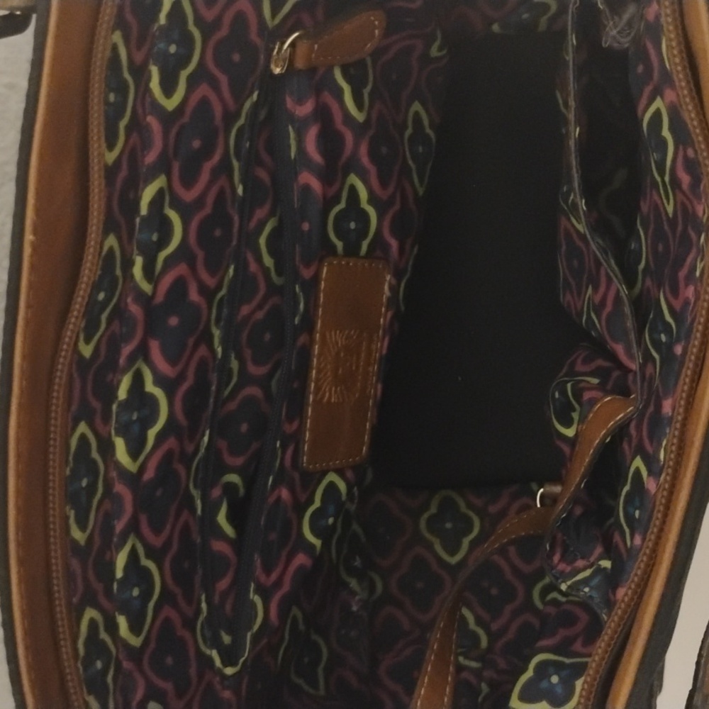 Anne Klein Black and Brown Tote Bag - Picture 5 of 8